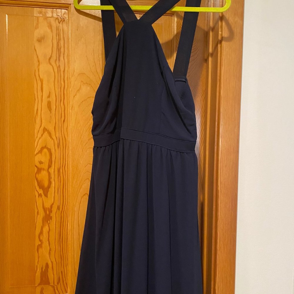 Navy Blue Floor Length Dress By Lulus Size Xl
